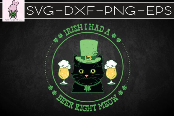Irish Cat Beer Mug Gift SVG